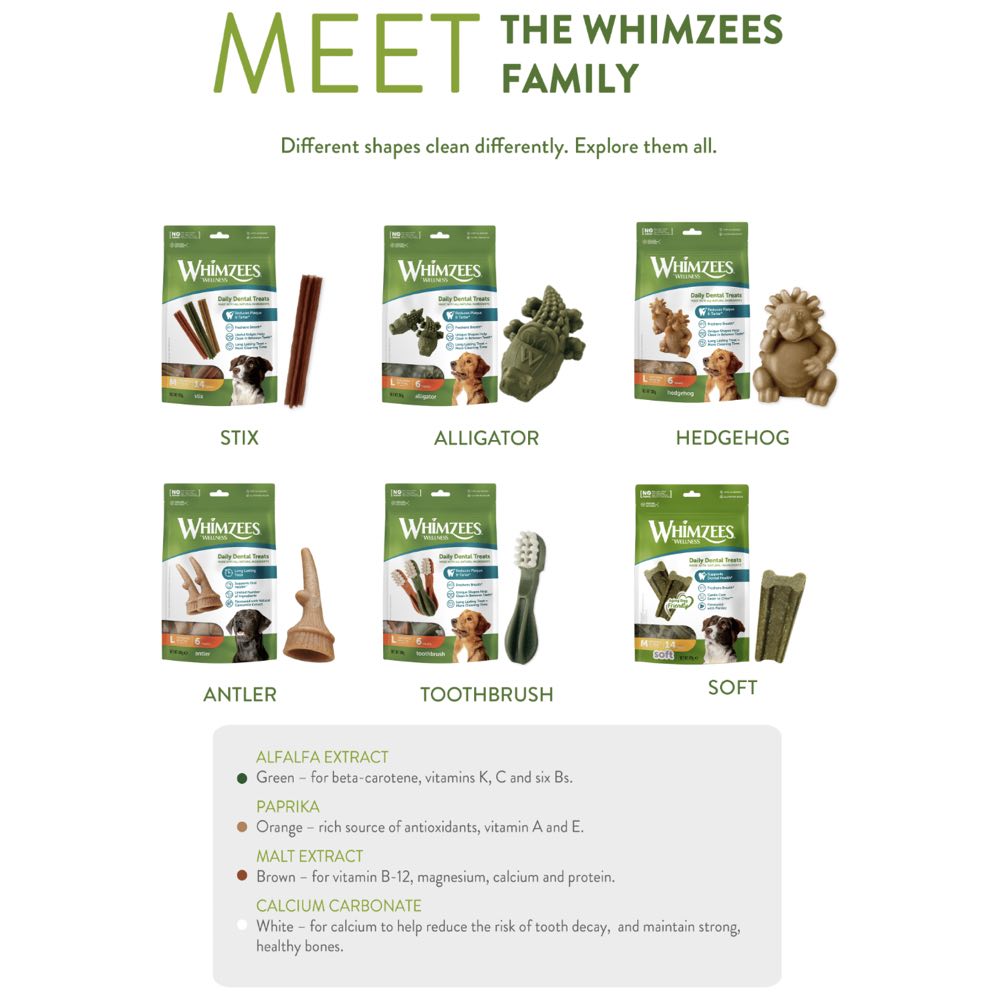 $12 OFF: Whimzees Variety Value Box Large Grain-Free Dental Dog Treats 14pc