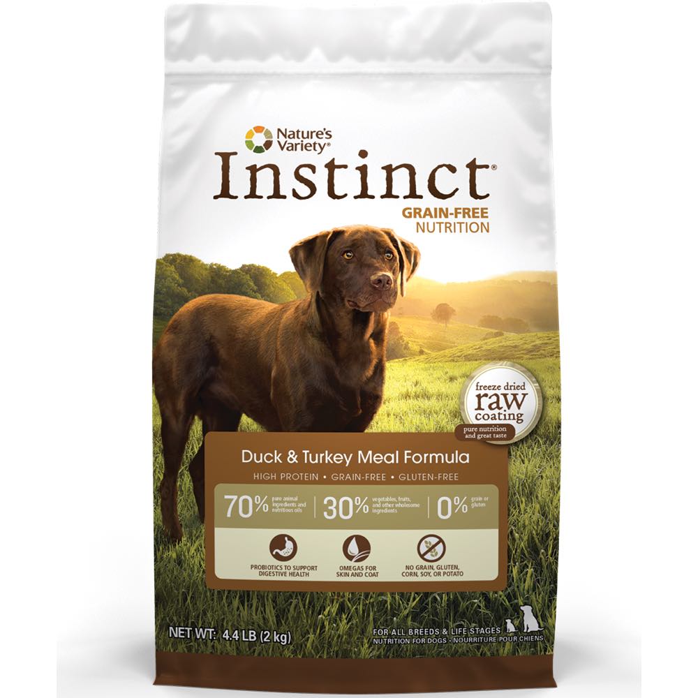 Nature's Variety Instinct Duck & Turkey Meal Grain Free Dry Dog Food 4.4lb