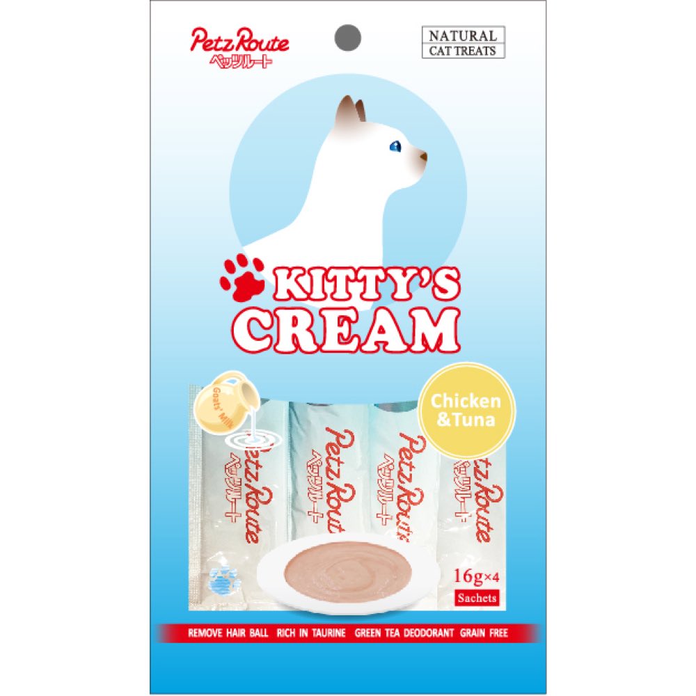 3 FOR $10: Petz Route Kitty??s Cream Chicken & Tuna Cat Treats (4x 16g)