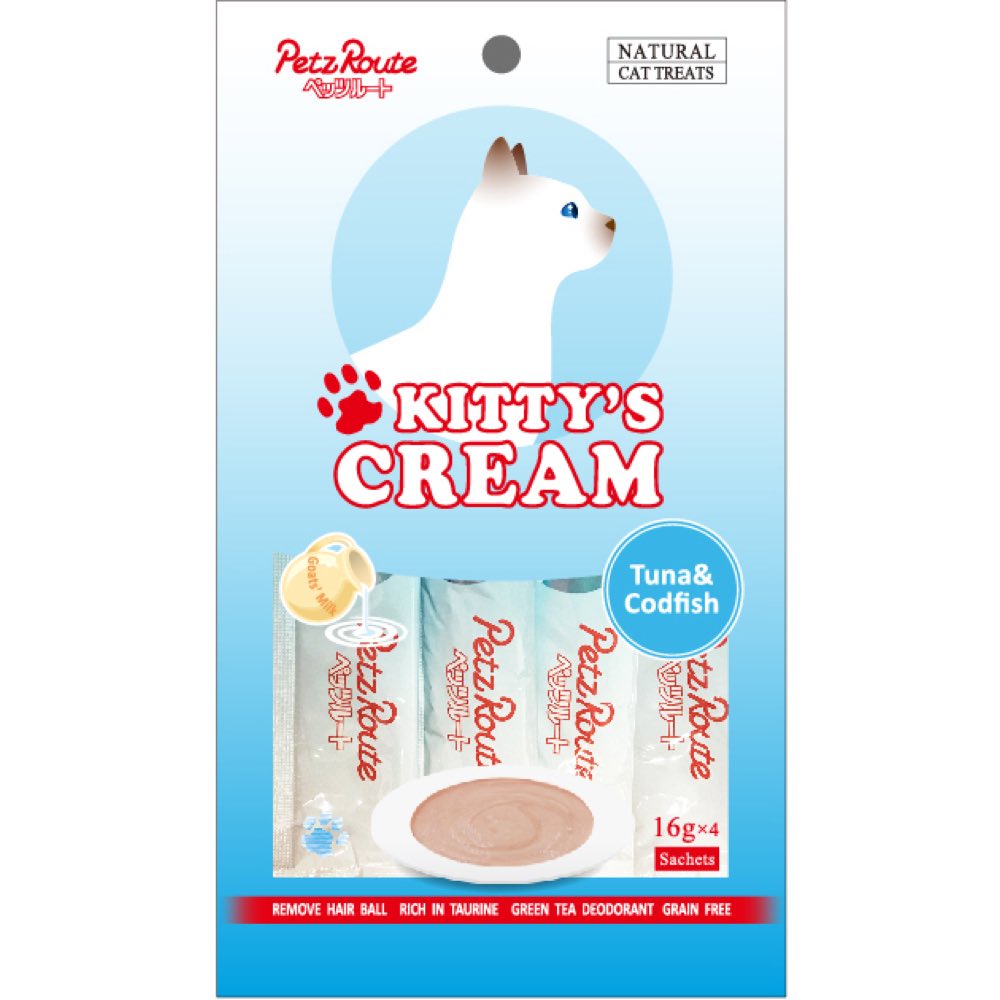 3 FOR $10: Petz Route Kitty??s Cream Tuna & Codfish Cat Treats 64g