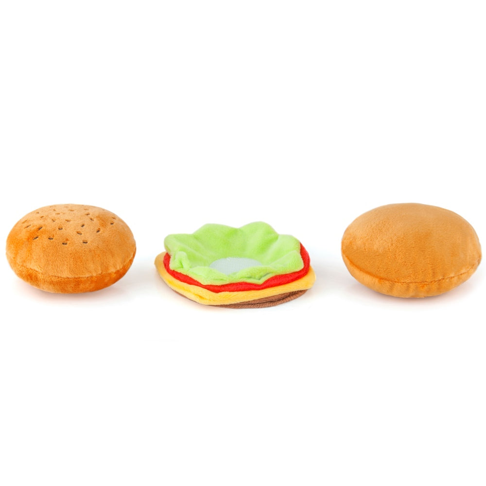 PLAY American Classic Burger Dog Plush Toy