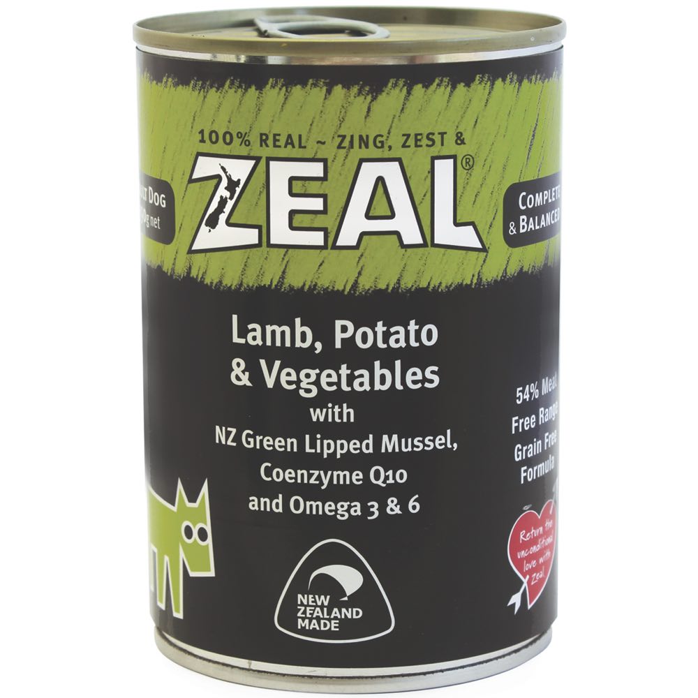 "Zeal Lamb, Potato & Vegetables Canned Dog Food 390g"