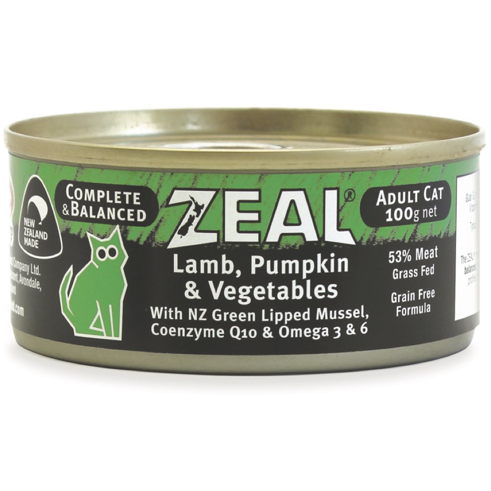 "Zeal Lamb, Pumpkin & Vegetables Canned Cat Food 100g"