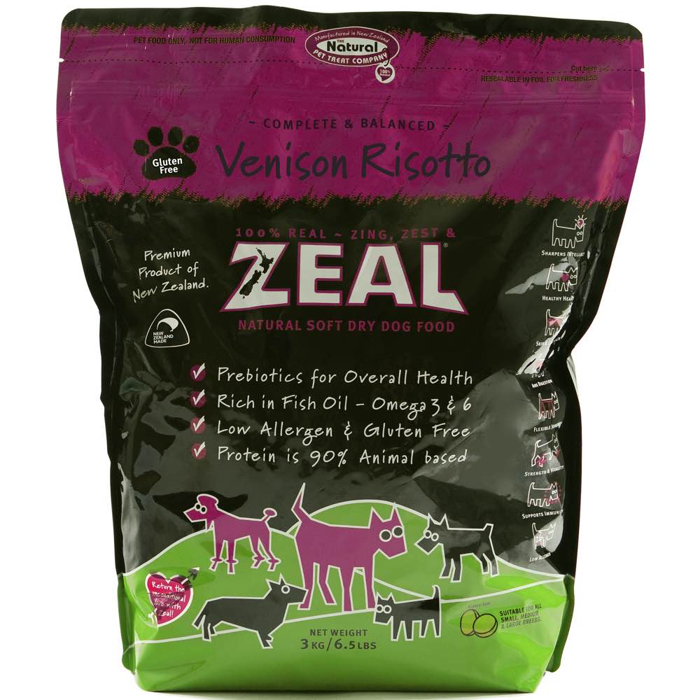 Zeal Venison Risotto Soft Dry Dog Food 3kg