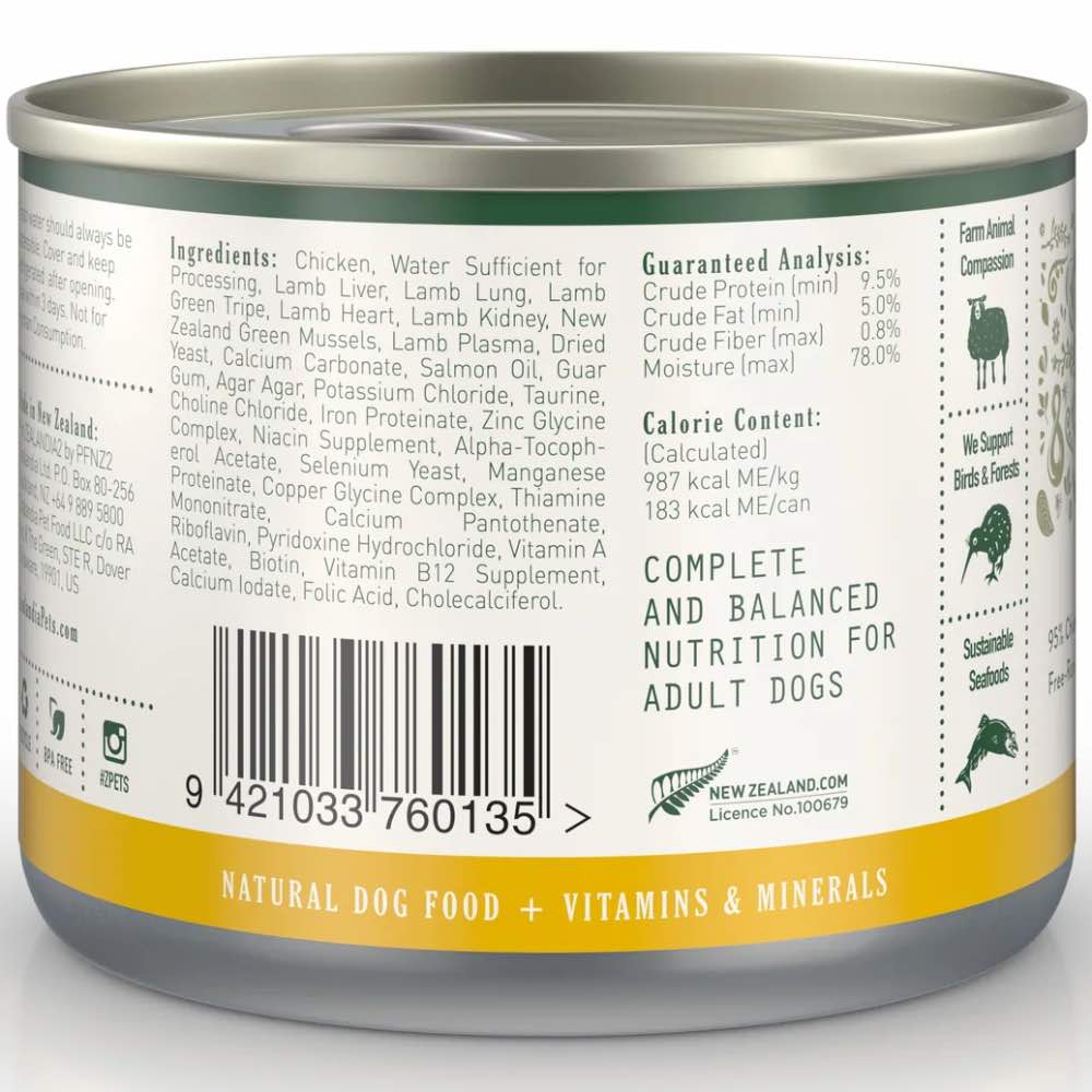 15% OFF: Zealandia Free Range Chicken Canned Dog Food 170g